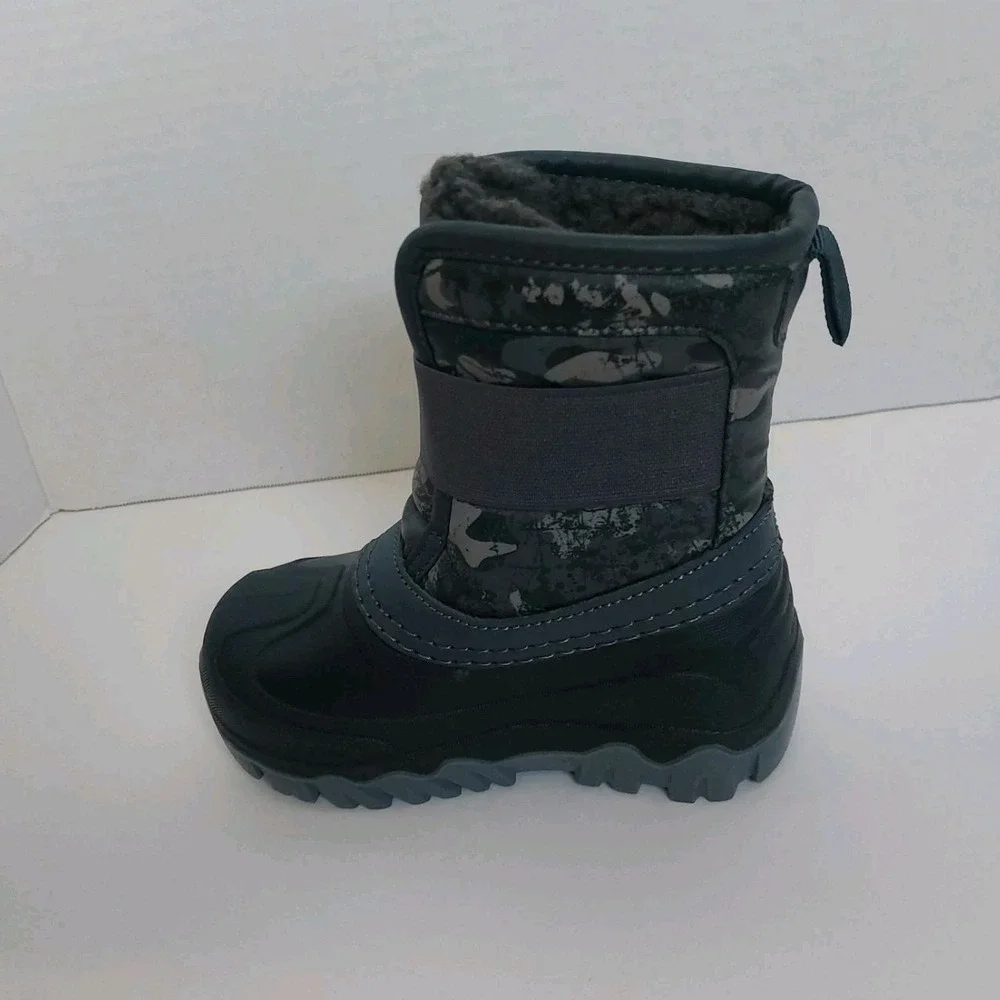 Wester Cheff  Boys  Snow Boots‎ Winter Furry Grey Size 7-8